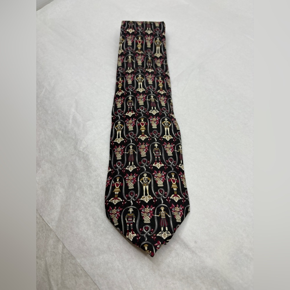 Elegant Black and Gold Men's Tie Geoffrey Beene Men’s Silk Tie 55”